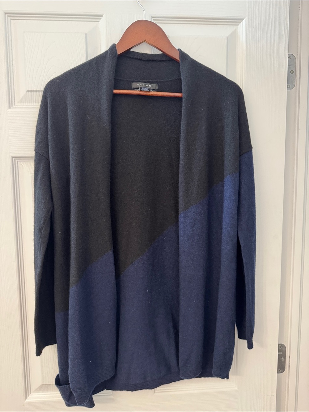 Tahari Cardigan, Navy/Black